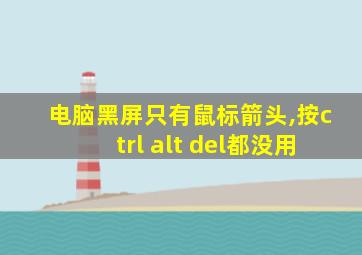 电脑黑屏只有鼠标箭头,按ctrl alt del都没用